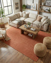 Soho Elegance Collection Area Rug - Chelsea (Salmon) Rectangle Salmon  lifestyle 7