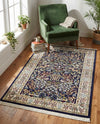 Persian Elegance Collection Area Rug -  Kerman (Navy Blue) Rectangle Navy Blue  lifestyle 13