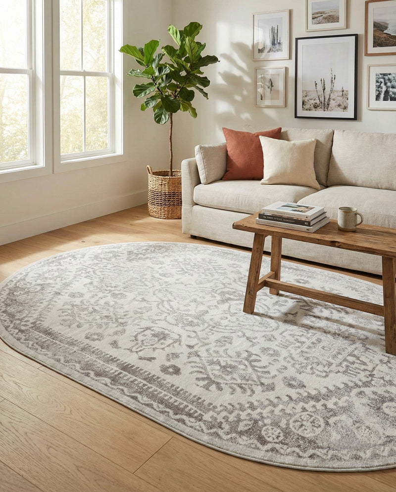 Cambridge Classics Collection Area Rug -  Fitzwilliam (Cream) Oval Cream  lifestyle 57