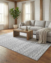 Marrakech Lattice Collection Area Rug - Medina (Gray) Rectangle Gray  lifestyle 14