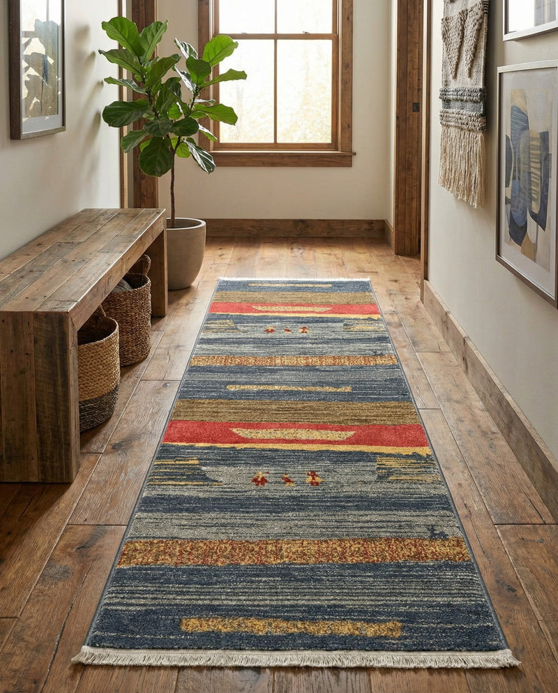 Zagros Oasis Collection Area Rug -  Lordegan Runner Blue  lifestyle 23