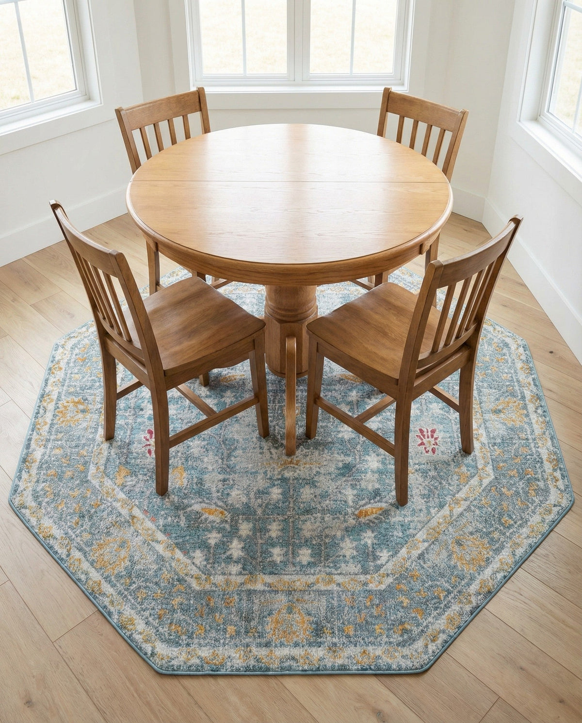 Arcadia Rugs Collection Area Rug -  Olympus Octagon Blue  lifestyle 145