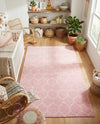 Trellis Mosaic Collection Area Rug -  Pergolatown (Light Pink) Rectangle Light Pink  lifestyle 14