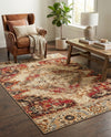 Neptune Elegance Collection Area Rug -  Naiad Rectangle Burgundy Beige  lifestyle 11