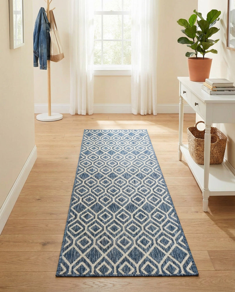Urban Oasis Rugs Collection Area Rug -  Boulevard (Blue) Runner Blue  lifestyle 54