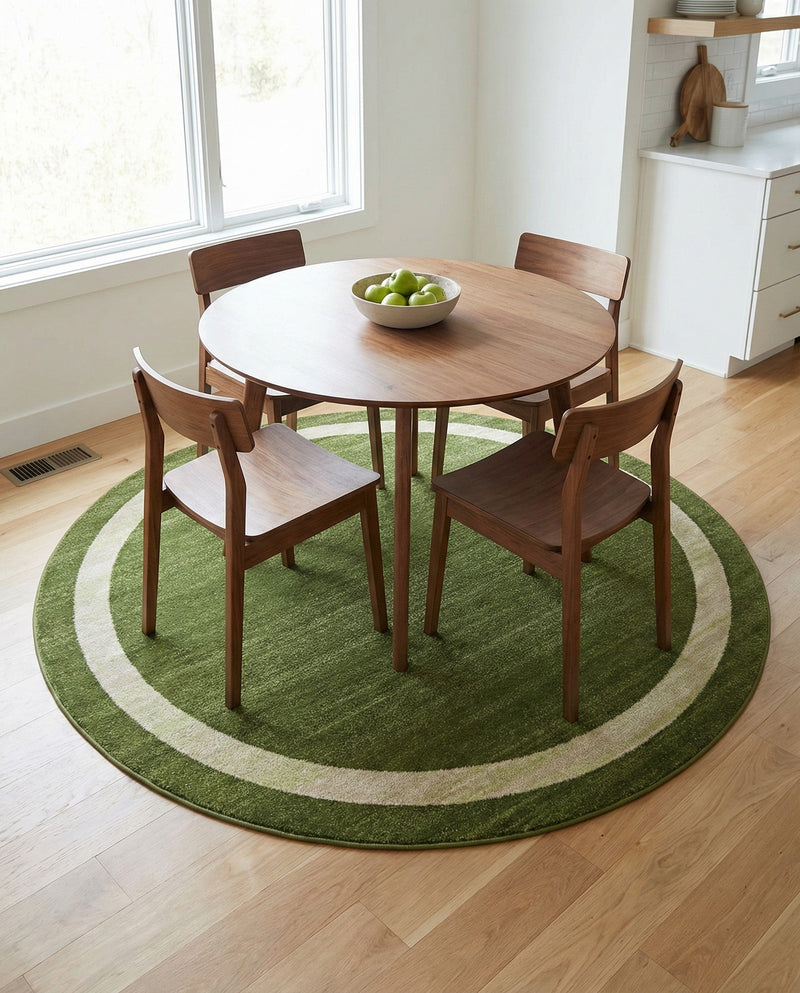 Studio Haven Collection Area Rug -  Alcove (Green) Round Green  lifestyle 61