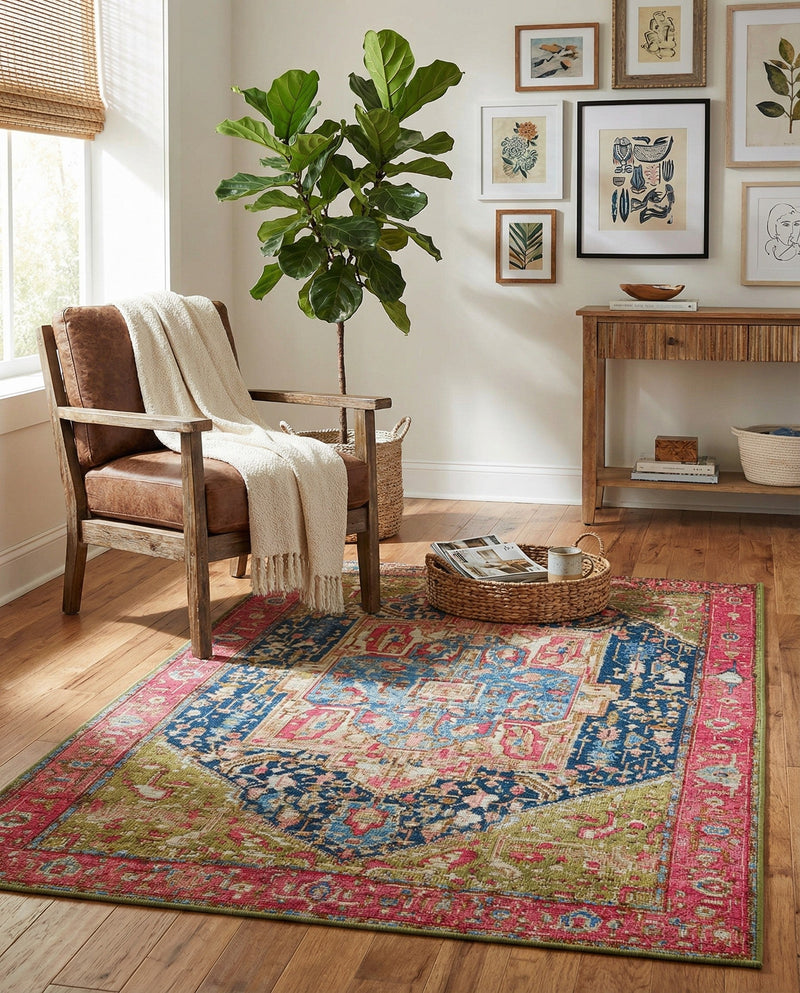 Patio Heritage Collection Area Rug -  Sanctuary Rectangle Multi  lifestyle 38