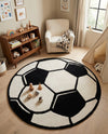 Whimsy Wonders Wool Collection Area Rug -  Volcano Round Black and White  lifestyle 6