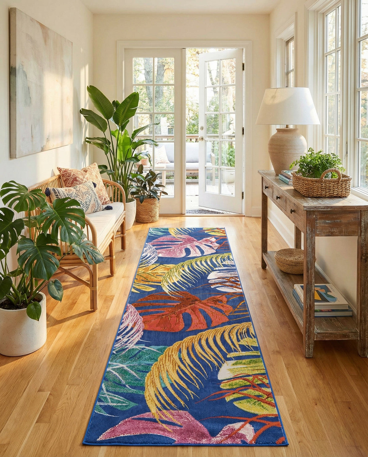 Meadow Breeze Collection Area Rug -  Clover Runner Multi  lifestyle 159