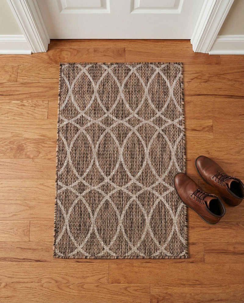 Savannah Pergola Collection Area Rug -  Pavilion (Brown) Rectangle Brown  lifestyle 4