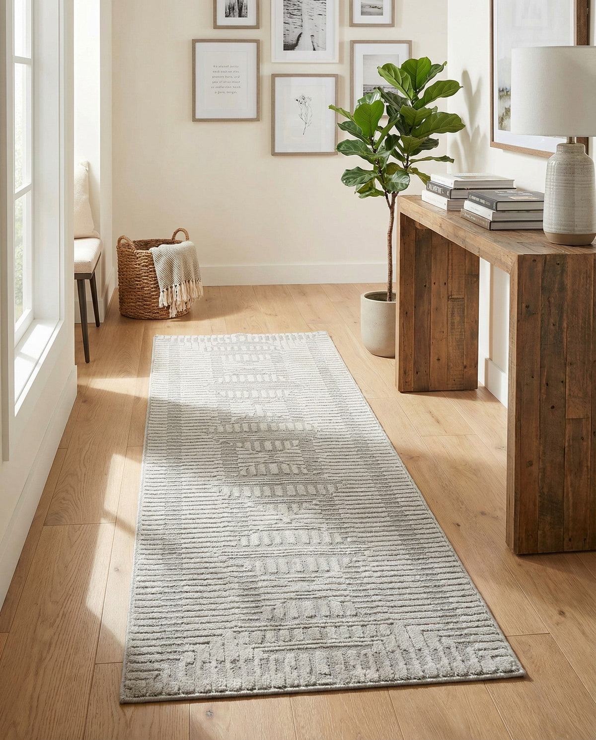 Haven Tapestry Collection Area Rug -  TranquilGlade Runner Twilight Stone Gray  lifestyle 40