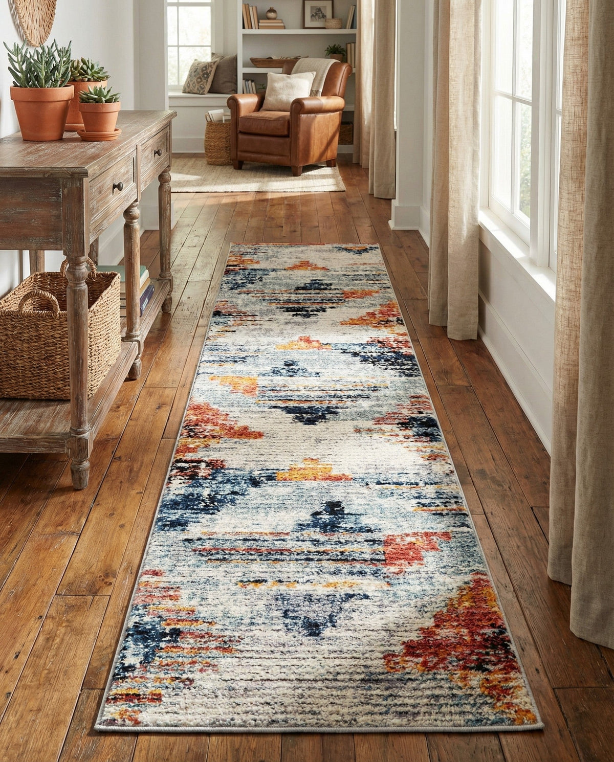 Santa Fe Trails Collection Area Rug -  Arroyo Runner Multi  lifestyle 92