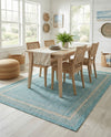 Terrace Fringe Collection Area Rug - Veranda (Aquamarine) Rectangle Aquamarine  lifestyle 20