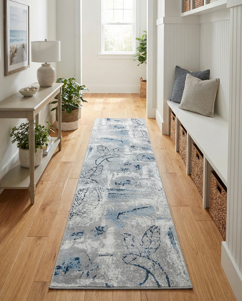 Aegean Elegance Washables Collection Area Rug -  Paros Runner Ivory Gray  lifestyle 33