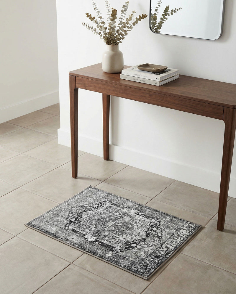 Casablanca Tapestry Collection Area Rug - Fes Rectangle Steel gray  lifestyle 20