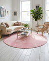 Trellis Mosaic Collection Area Rug - Arborville (Light Pink) Round Light Pink  lifestyle 57