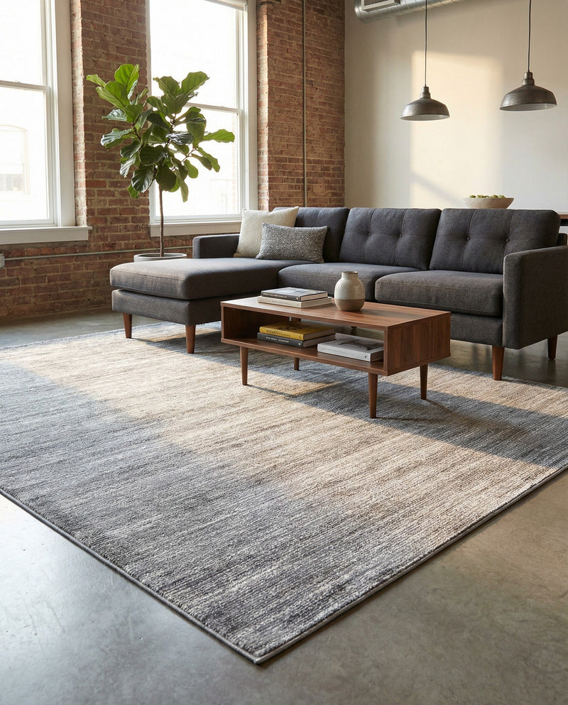 Bloomsbury Elegance Collection Area Rug -  Kensington (Gray) Rectangle Gray  lifestyle 28