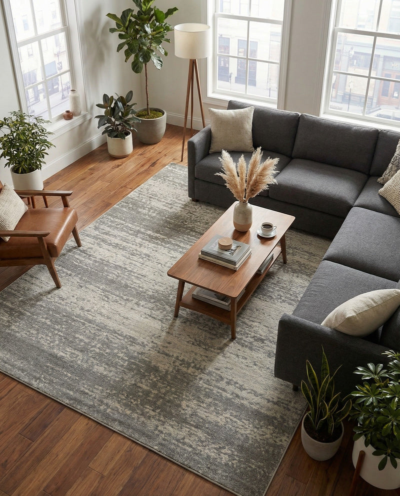 Studio Haven Collection Area Rug -  Gallery (Gray) Rectangle Gray  lifestyle 34