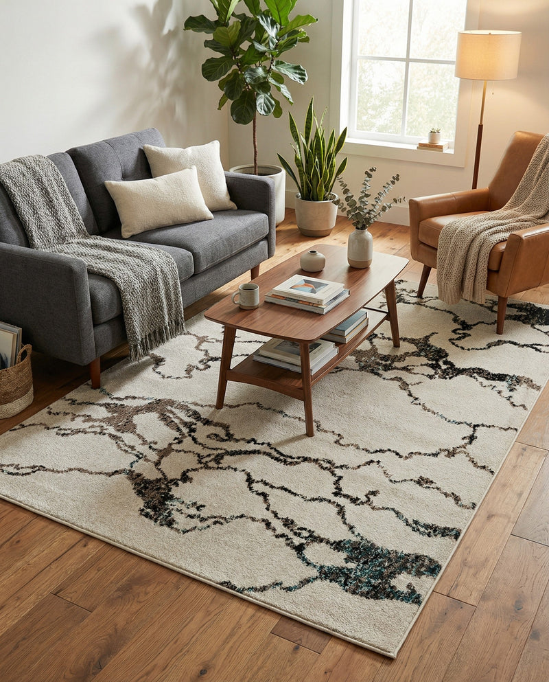 Brighton Terrace Collection Area Rug -  Aldrington Rectangle Ivory  lifestyle 23