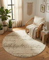 Studio Haven Collection Area Rug -  Gallery (Bone Beige) Round Bone Beige  lifestyle 59