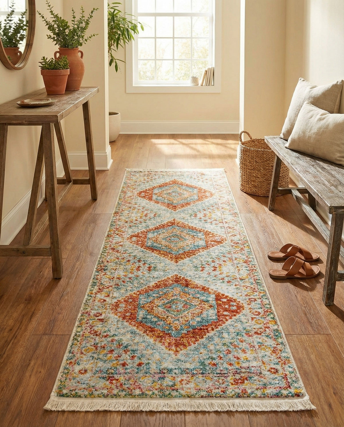 Arcadia Rugs Collection Area Rug -  Xanadu Runner Salmon  lifestyle 85