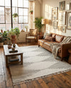 Thar Cotton Collection Area Rug - Jaisalmer (White) Rectangle White  lifestyle 8