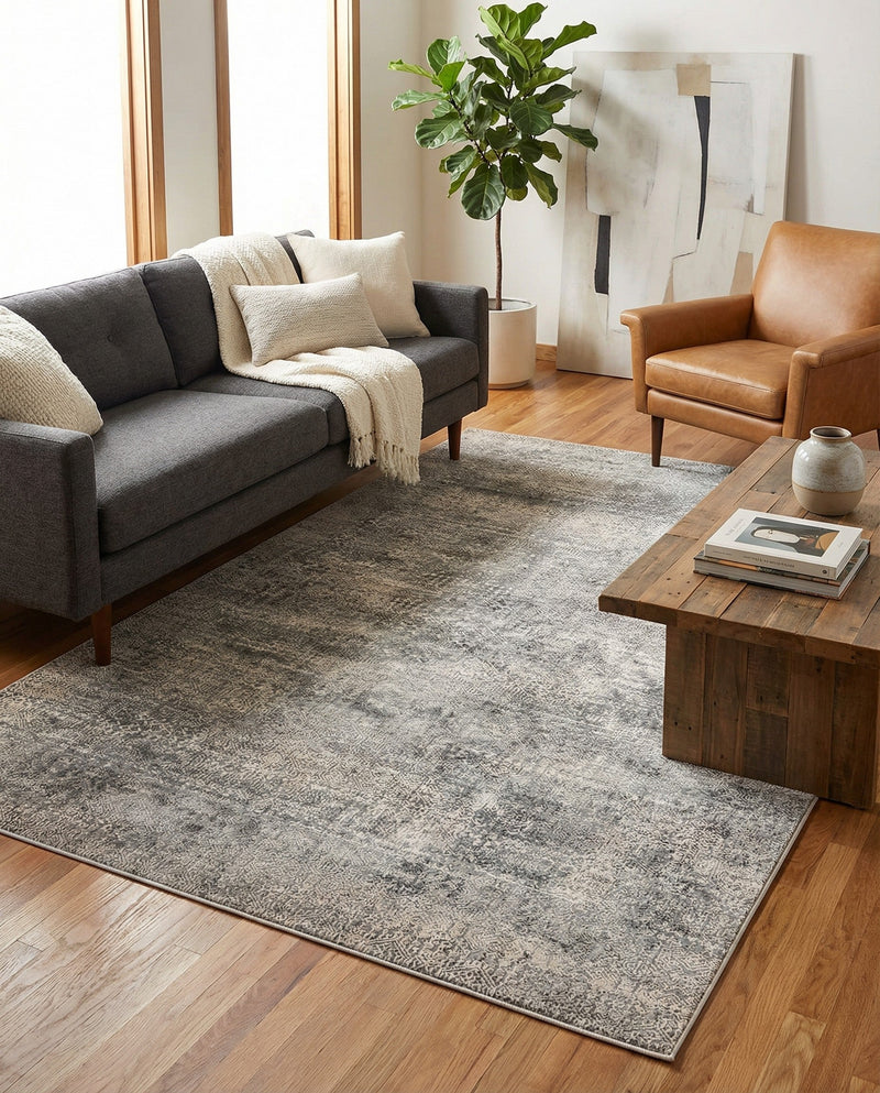 Bloomsbury Elegance Collection Area Rug -  Pimlico Rectangle Gray  lifestyle 34