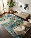 Chromatic Oasis Collection Area Rug -  Serene Rectangle Light Blue  lifestyle 27