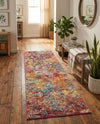 Colorburst Oasis Collection Area Rug -  Azura Runner Multi  lifestyle 75