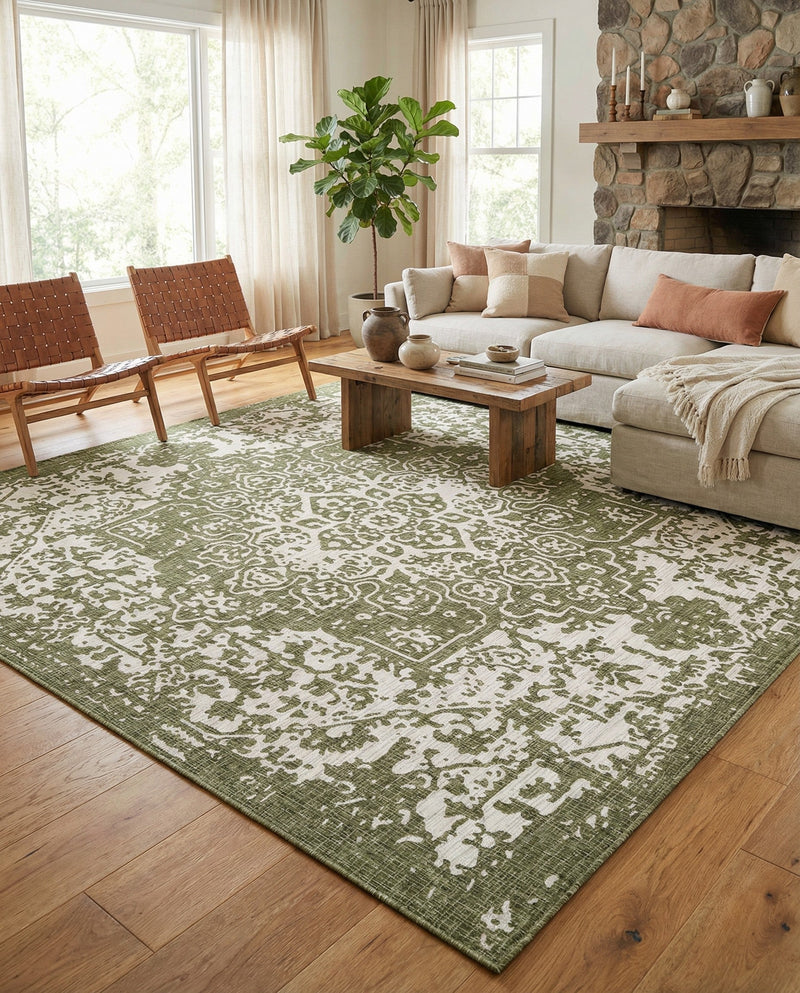 Urban Oasis Rugs Collection Area Rug -  Penthouse (Green) Square Green  lifestyle 43