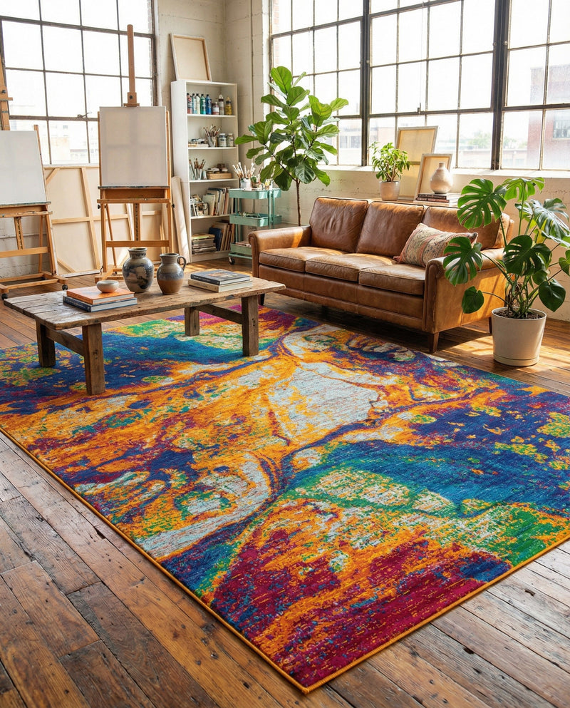 Caribbean Cove Collection Area Rug -  Bequia Rectangle Multi  lifestyle 26