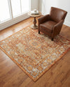 Savannah Soiree Collection Area Rug -  Everglade (Rust Red) Square Rust Red  lifestyle 67