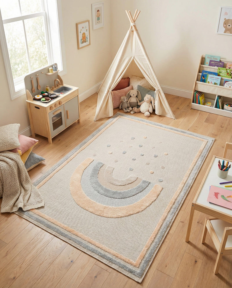 Wonder Tykes Collection Area Rug -  Frolicfield Rectangle Multi  lifestyle 8