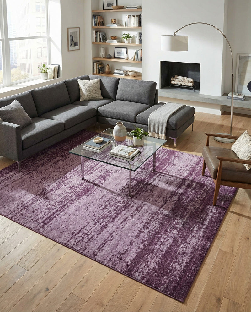Studio Haven Collection Area Rug -  Gallery (Violet) Rectangle Violet  lifestyle 19