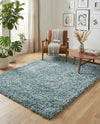 Eternal Plush Oasis Collection Area Rug -  Tranquility (Slate Blue) Rectangle Slate Blue  lifestyle 28