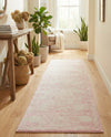Dover Terrace Collection Area Rug -  Lagoon (Pink) Runner Pink  lifestyle 55