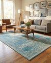 Dover Terrace Collection Area Rug -  Lagoon (Aqua) Rectangle Aqua  lifestyle 10