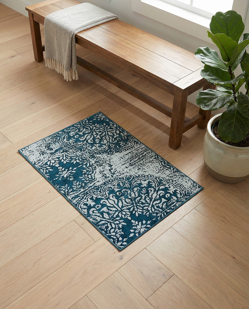 Riviera Elegance Collection Area Rug -  Monaco (Blue) Rectangle Blue  lifestyle 25