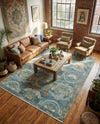 Caribbean Breeze Collection Area Rug -  Lucia Rectangle Light Blue  lifestyle 57