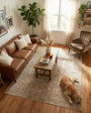 Coastal Manor Collection Area Rug -  Wavecrest Rectangle Beige  lifestyle 43