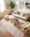 Dover Terrace Collection Area Rug -  Lagoon (Pink) Rectangle Pink  lifestyle 4