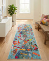 Colorburst Oasis Collection Area Rug -  Fresco Runner Aqua  lifestyle 40