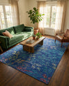 Meadow Breeze Collection Area Rug -  Sunbeam Rectangle Blue  lifestyle 41