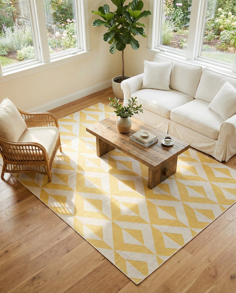Urban Oasis Rugs Collection Area Rug -  Highrise (Yellow) Rectangle Yellow  lifestyle 8