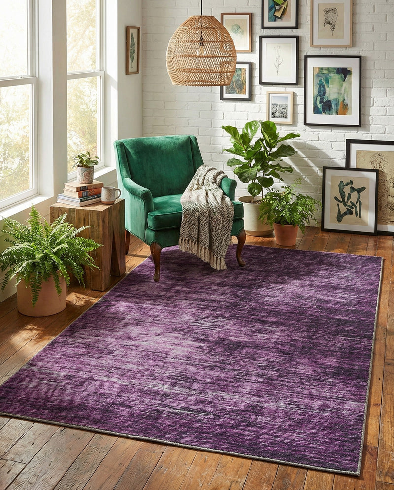 Sahara Essence Collection Area Rug - Oasis (Purple) Rectangle Purple  lifestyle 7