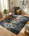 Tangier Treasures Collection Area Rug -  Fez Rectangle Navy Blue  lifestyle 16