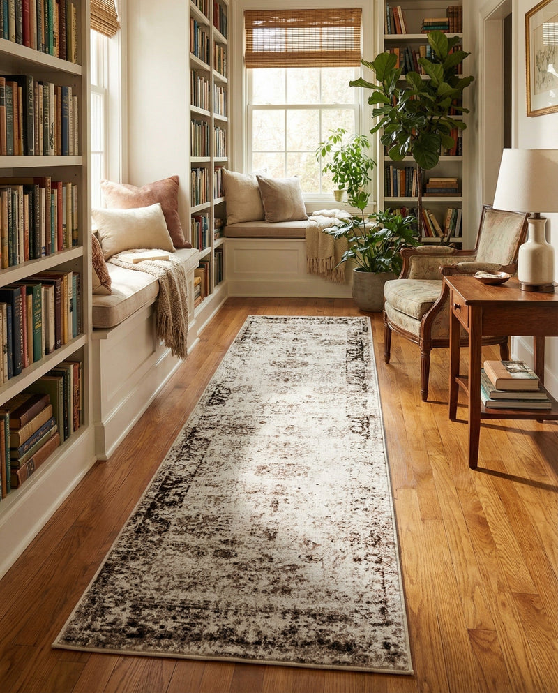 Riviera Elegance Collection Area Rug - Antibes (Beige) Runner Beige  lifestyle 50