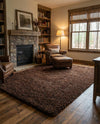 Plush Oasis Collection Area Rug - Serenity (Chocolate Brown) Rectangle Chocolate Brown  lifestyle 25