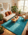 Plush Oasis Collection Area Rug - Serenity (Turquoise) Rectangle Turquoise  lifestyle 18