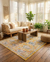 Seville Stripes Collection Area Rug -  Cordoba (Yellow) Rectangle Yellow  lifestyle 12